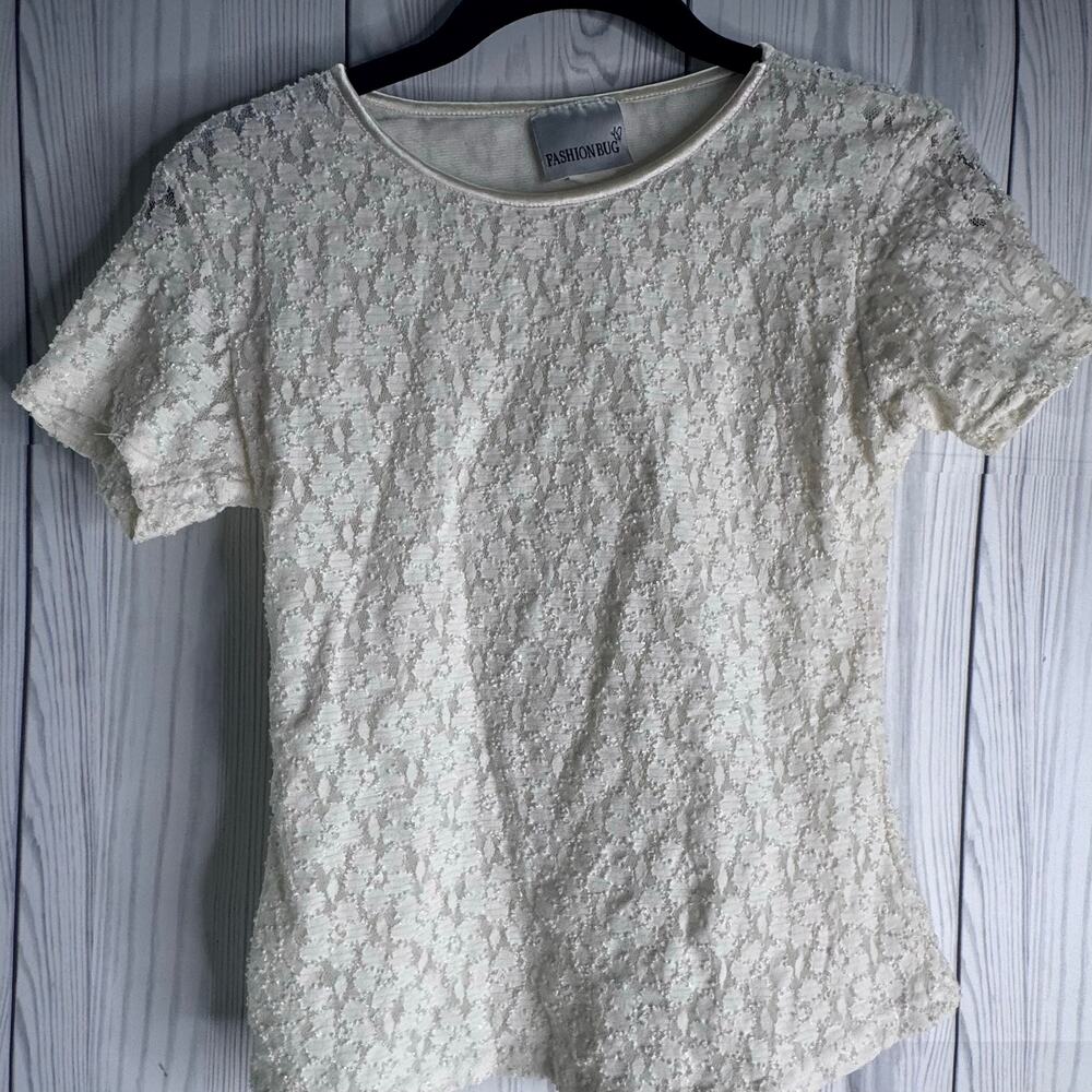 VTG Y2K 90s Lace Too Women’s Small Fairy Whimsey Coquette USA